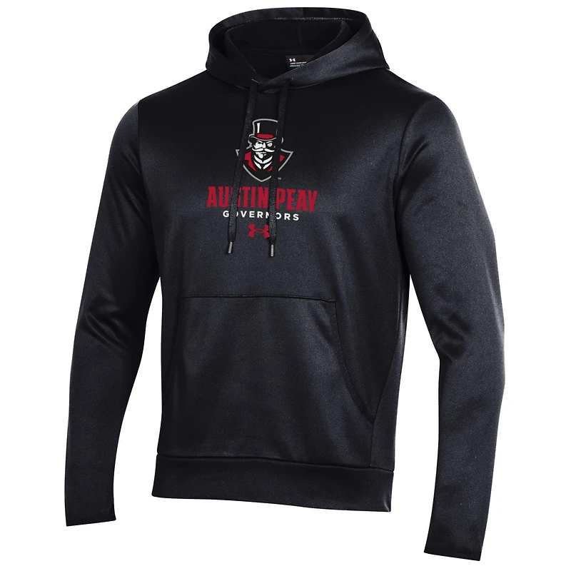 Men's Under Armour Black Austin Peay State Governors All Day Fleece Pullover Hoodie