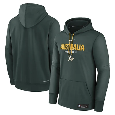 Men's Nike Green Australia Baseball 2026 World Classic Authentic Collection Therma-FIT Hoodie