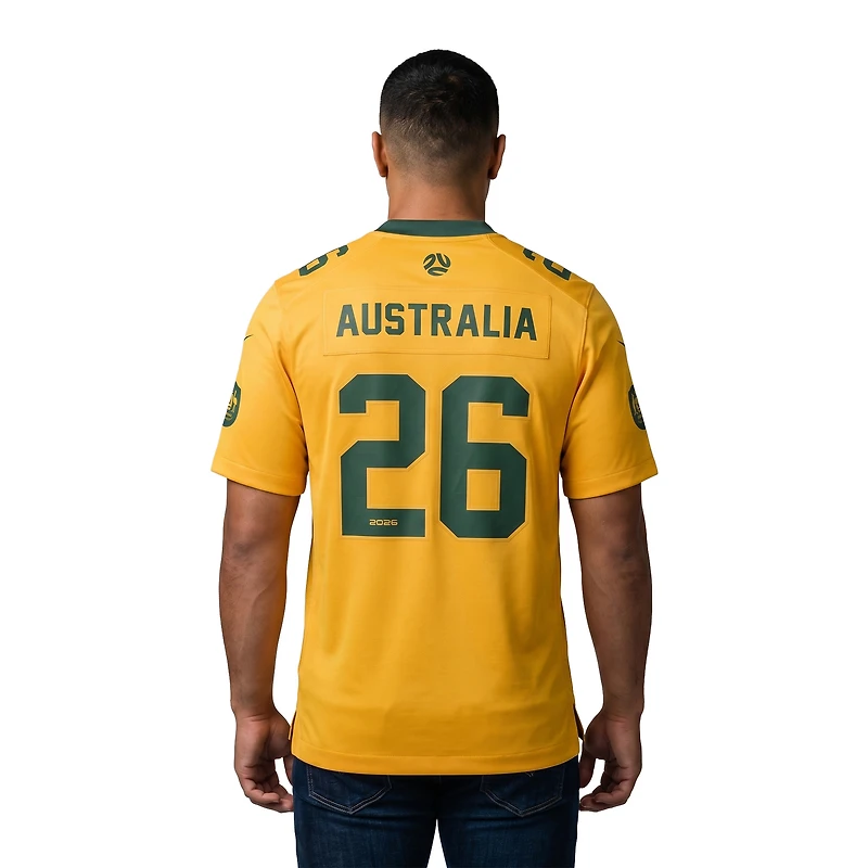 Maillot de match Nike Gold Australie National Team x NFL pour homme