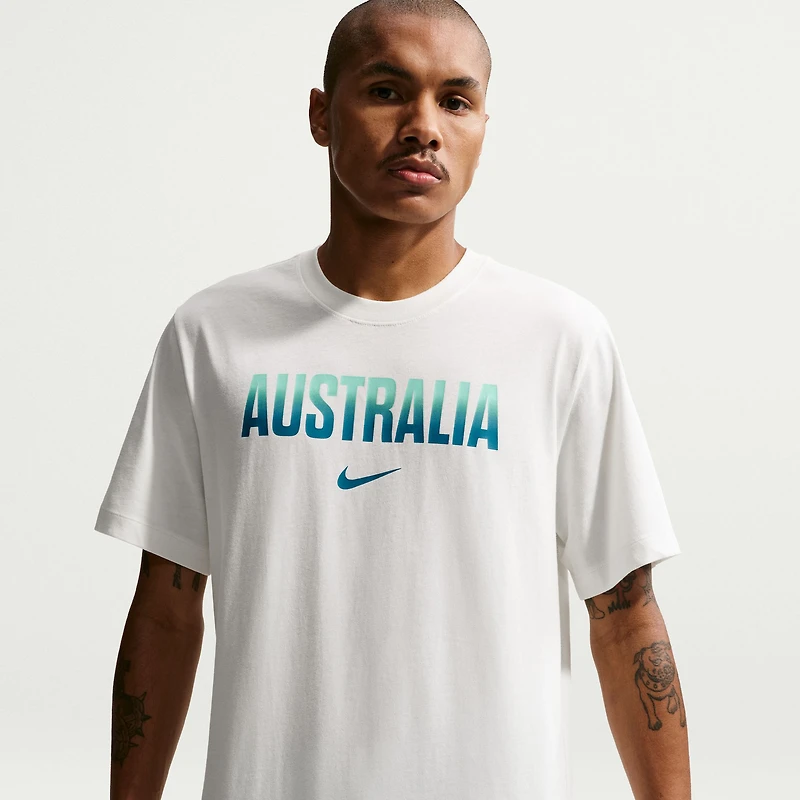 Men's Nike White Australia National Team Wordmark T-Shirt
