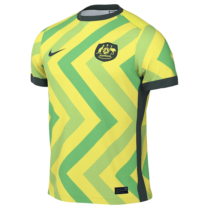 Men's Nike Yellow Australia National Team 2025/26 Home Replica Jersey