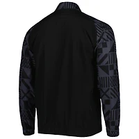 Men's Puma Black Austria National Team Pre-Match Raglan Full-Zip Training Jacket