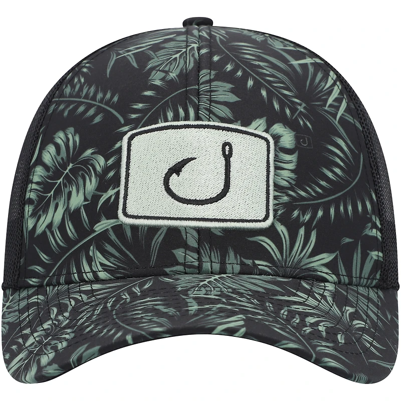 Men's Avid Black Island Time Trucker Snapback Hat