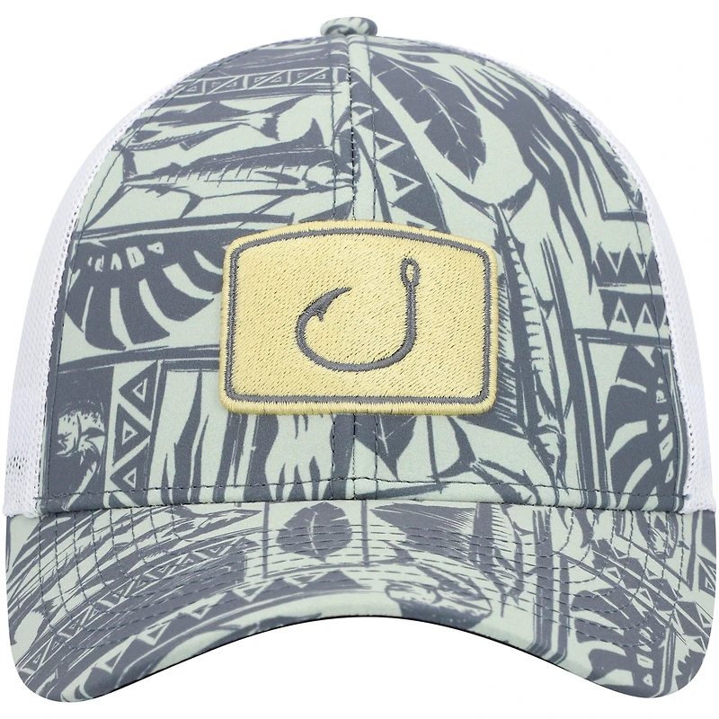 Casquette Snapback Avid Green Island Time Trucker pour hommes