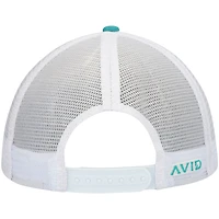 Men's Avid Teal/White Lay Day Trucker Snapback Hat
