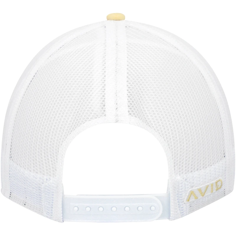 Men's Avid Yellow/White Lay Day Trucker Snapback Hat