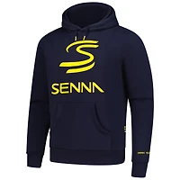 Unisex Ayrton Senna Navy F1 Legacy Pullover Hoodie