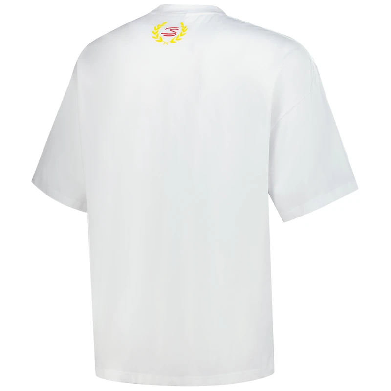 Unisex Ayrton Senna White F1 Graphic Oversized T-Shirt