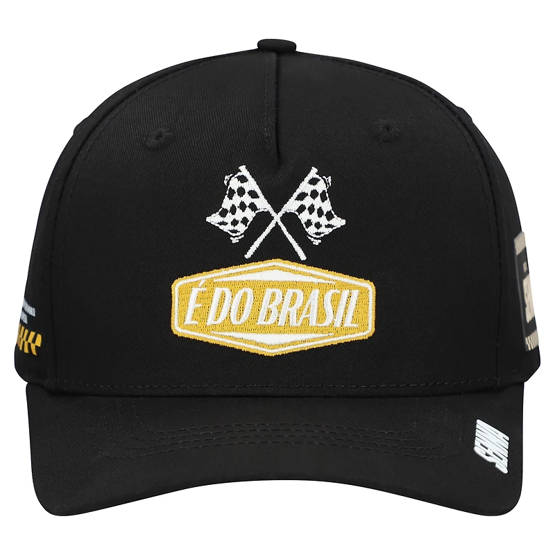 Unisex Black Ayrton Senna F1 E Do Brasil Racing Adjustable Hat