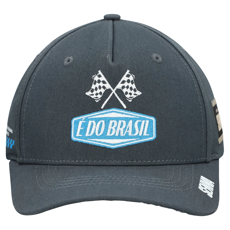 Unisex Graphite Ayrton Senna F1 E Do Brasil Racing Adjustable Hat