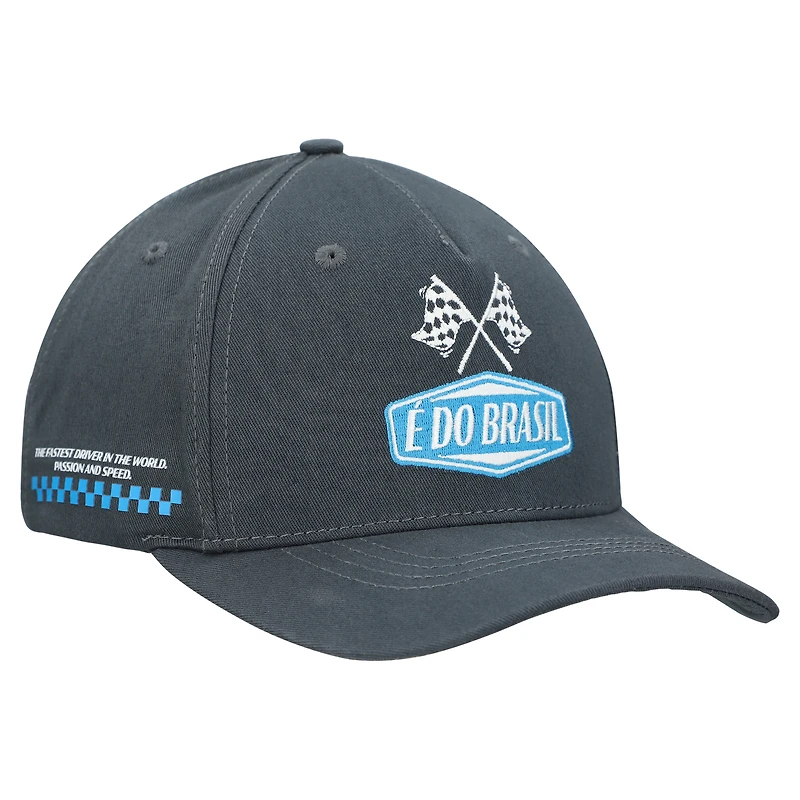 Unisex Graphite Ayrton Senna F1 E Do Brasil Racing Adjustable Hat