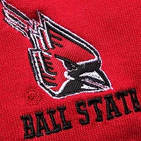 Women's Stadium Athletic Cardinal Ball State Cardinals Arched Name Full-Zip Hoodie