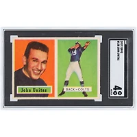 Carte de recrue authentifiée Johnny Unitas Baltimore Colts 1957 Topps n° 138 SGC 4