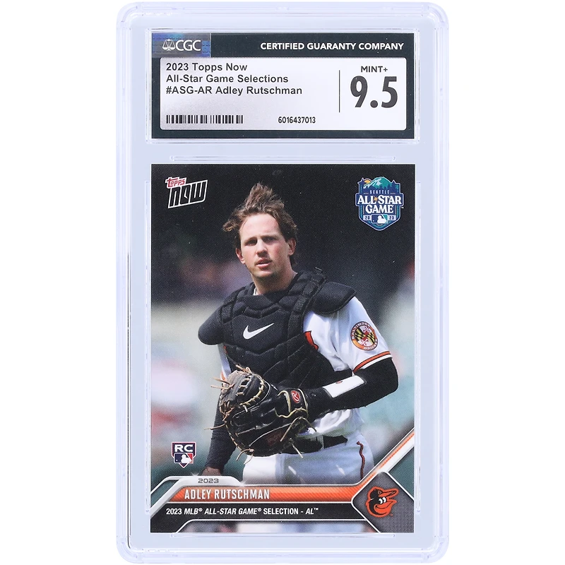 V106832 Oriole Adley Rutschman Baltimore Orioles 2023 Topps Now Sélection du match des étoiles de la MLB 2023 - AL #ASG-AR CGC Carte recrue authentifiée 9,5 Adley Rutschman UNS TPP CARTES À ÉCHANGER 45664 COLTRC CC01BB1593 #133