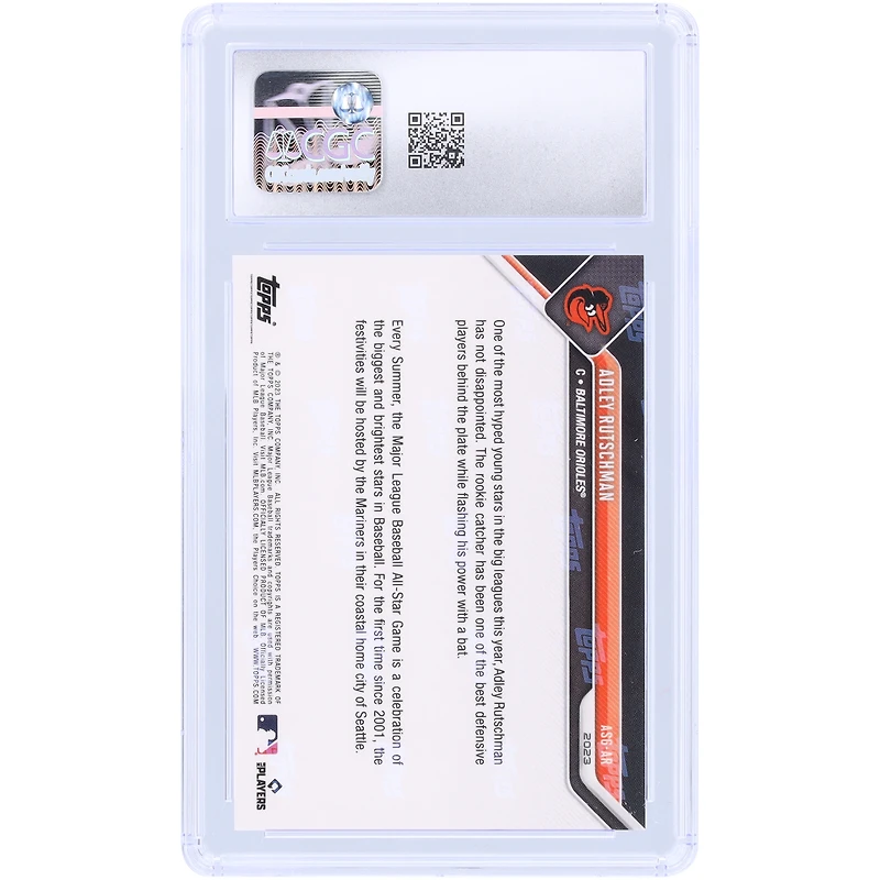 V106832 Oriole Adley Rutschman Baltimore Orioles 2023 Topps Now Sélection du match des étoiles de la MLB 2023 - AL #ASG-AR CGC Carte recrue authentifiée 9,5 Adley Rutschman UNS TPP CARTES À ÉCHANGER 45664 COLTRC CC01BB1593 #133