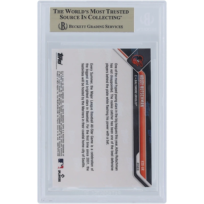 Adley Rutschman Baltimore Orioles 2023 Topps Now All-Star Game Selection #ASG-AR BGS Authenticated 9.5 Rookie Card 