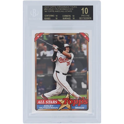 Adley Rutschman Baltimore Orioles 2024 Topps TBT 90 Topps Ames All-Stars Black Label #94 BGS Authentifié 10 Cartes - 10,10,10,10 Sous-grades