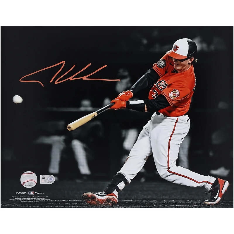 Photographie autographiée de 11"x 14" d'Adley Rutschman par les Orioles de Baltimore