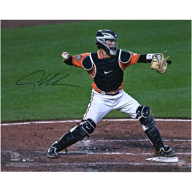 Photo dédicacée de 40 x 50 cm (16 x 20 pouces) des débuts d'Adley Rutschman, joueur des Orioles de Baltimore.