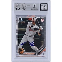 Adley Rutschman Baltimore Orioles autographié 2019 Bowman Draft #BD-1 Beckett Fanatics Witnessed Authenticated 9/10 Card