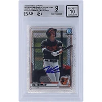 Adley Rutschman Baltimore Orioles Autographié 2020 Bowman Chrome Prospects Mega Box Refractor #BCP-50 Beckett Fanatics Witnessed Authenticated 9/10 Card