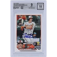 Adley Rutschman Baltimore Orioles autographié 2023 Topps Series One #250 Beckett Fanatics Witnessed Authenticated 9/10 Rookie Card