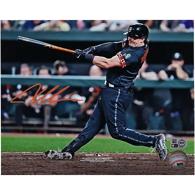 Photographie autographiée de 8" x 10" de Adley Rutschman avec le maillot City Connect Swing des Orioles de Baltimore