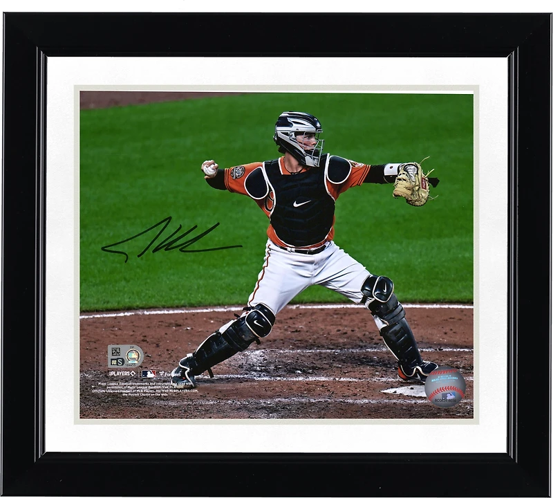 Photo dédicacée 8" x 10" d'Adley Rutschman, joueur des Orioles de Baltimore, lors de ses débuts.