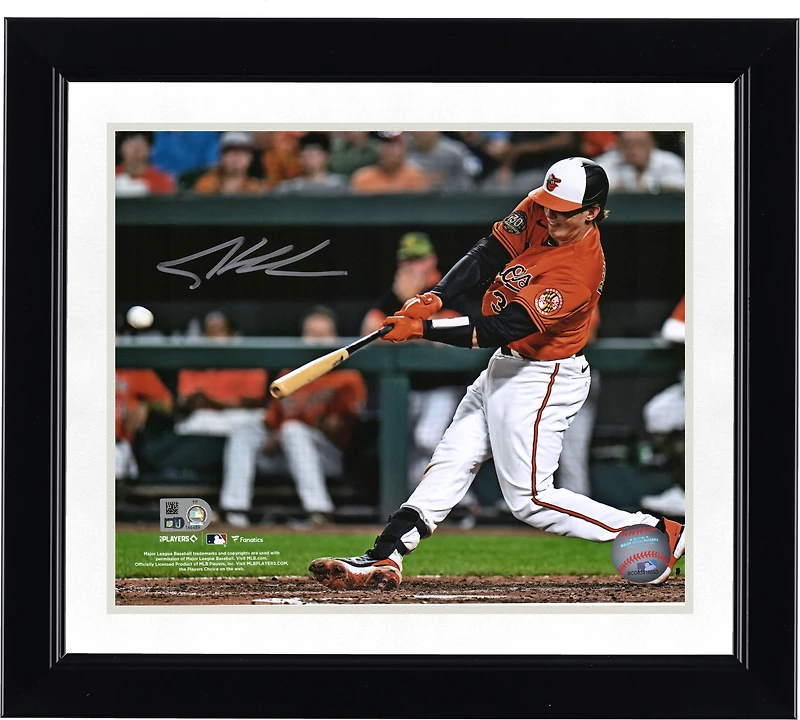 Adley Rutschman Baltimore Orioles autographié 8" x 10" Première photo à succès