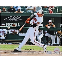 Photographie autographiée de 8" x 10" d'Adley Rutschman, joueur de baseball des Orioles de Baltimore, en maillot blanc