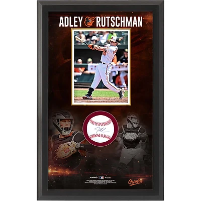Boîte à ombre de baseball autographiée par Adley Rutschman des Orioles de Baltimore