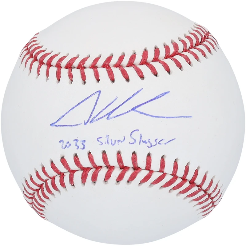Ballon de baseball autographié par Adley Rutschman des Orioles de Baltimore avec l'inscription « 2023 Silver Slugger »