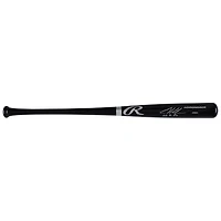 Batte de baseball Rawlings Pro noire autographiée par Adley Rutschman des Baltimore Orioles avec l'inscription « Let's Go O's »
