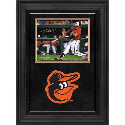 Photographie encadrée de luxe autographiée par Adley Rutschman des Orioles de Baltimore 8" x 10" Première photo à succès