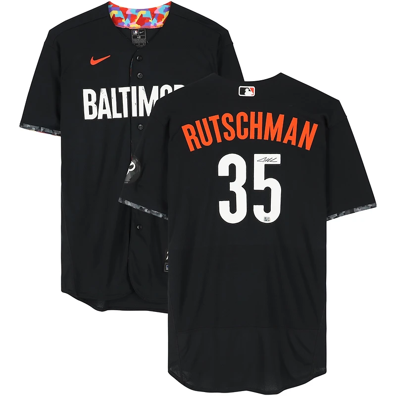 Maillot authentique Nike City Connect autographié par Adley Rutschman des Orioles de Baltimore