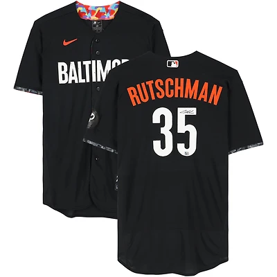 Maillot authentique Nike City Connect autographié par Adley Rutschman des Orioles de Baltimore