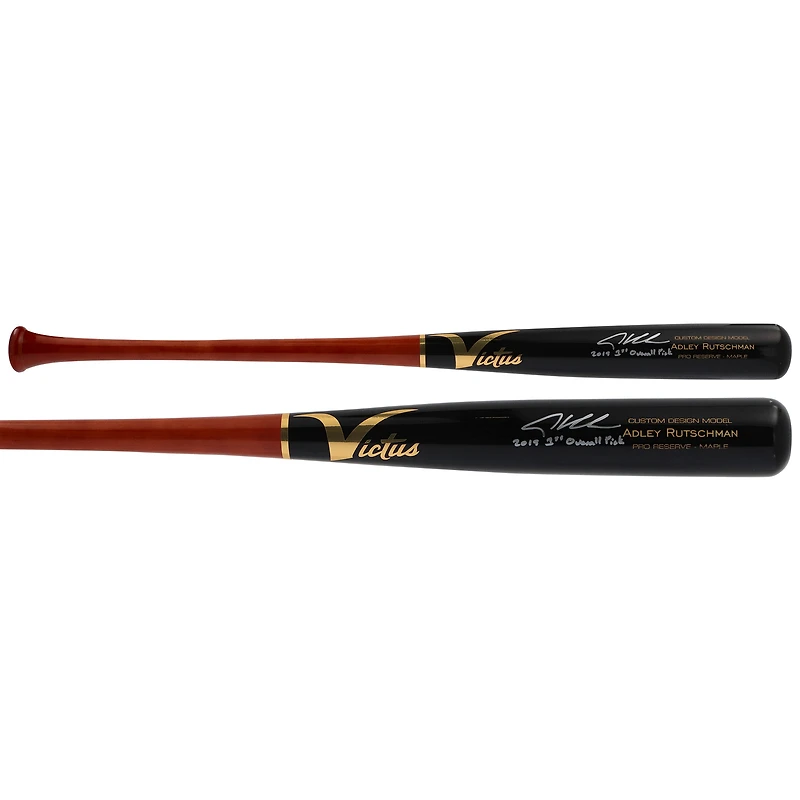 Bâton de jeu Victus autographié par Adley Rutschman des Orioles de Baltimore avec l'inscription « 2019 1ST OVERALL PICK »