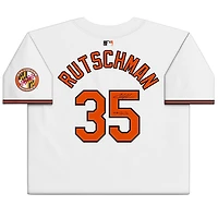 Adley Rutschman Baltimore Orioles Autographed White Nike Limited Jersey with "Lets Go O's" Inscription