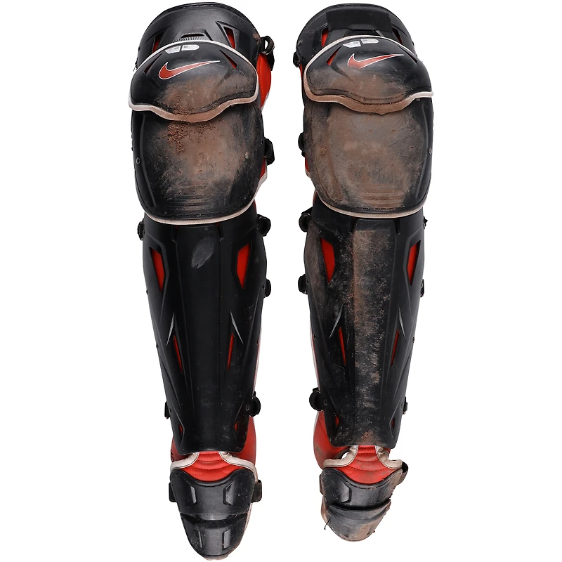 Adley Rutschman Baltimore Orioles Game-Used Black Nike Shin Guards vs. Tampa Bay Rays on September 23, 2025 