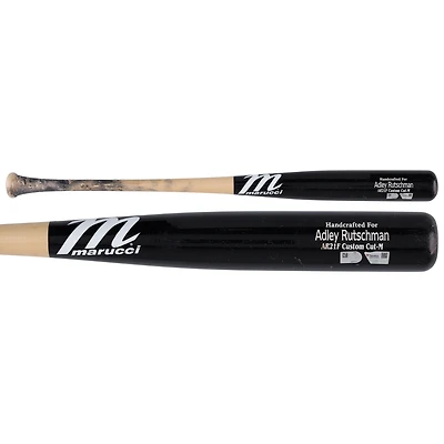 Adley Rutschman, batte cassée Marucci beige/noire des Orioles de Baltimore contre les Royals de Kansas City le 4 avril 2025