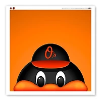 Baltimore Orioles 12" x 12" Oriole Oiseau Affiche Imprimer