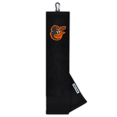 Serviette de toilette Baltimore Orioles 16" x 24" à trois volets (face et club)