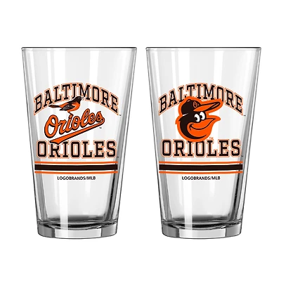 Baltimore Orioles 16oz. Pint Glass Two Pack
