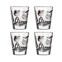 Lot de 4 verres à liqueur de 56 ml des Orioles de Baltimore