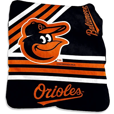 Couverture Raschel en peluche 50 po x 60 po des Orioles de Baltimore