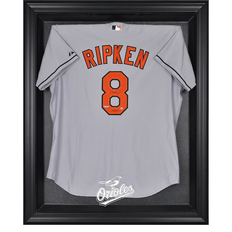 Vitrine de présentation avec logo encadré noir des Orioles de Baltimore