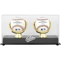 Vitrine de présentation avec double logo de baseball avec gant doré des Orioles de Baltimore