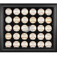 Vitrine à 30 boules de baseball encadrée noire avec logo des Orioles de Baltimore