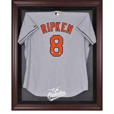 Vitrine de présentation du maillot avec logo encadré en acajou des Orioles de Baltimore