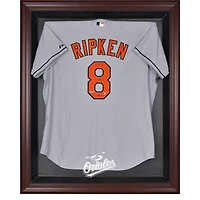 Vitrine de présentation du maillot avec logo encadré en acajou des Orioles de Baltimore